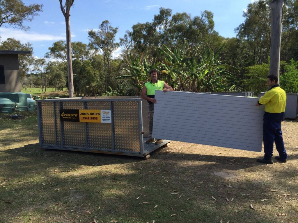 loading skip bin